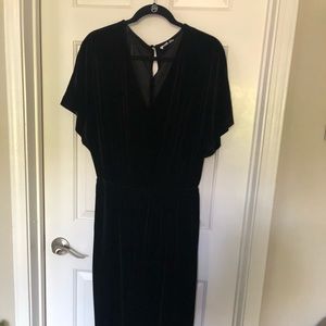 Black velvet jumpsuit